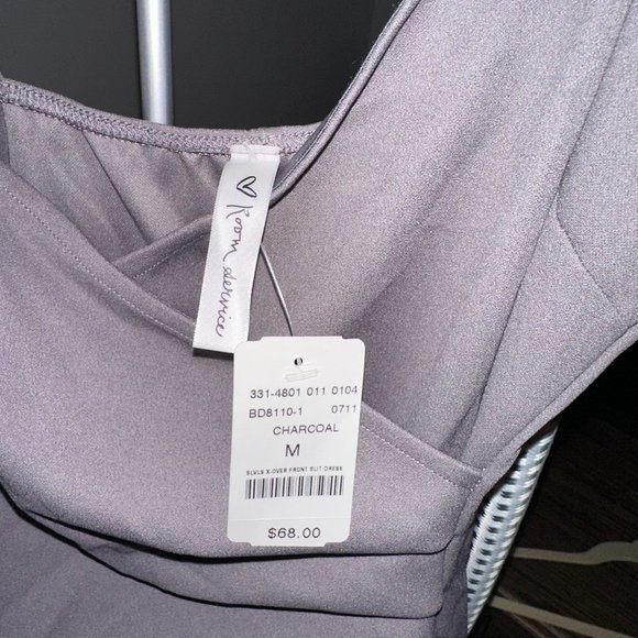 Rouched Mini Dress, Grey, NWT, size M - Picture 2 of 3